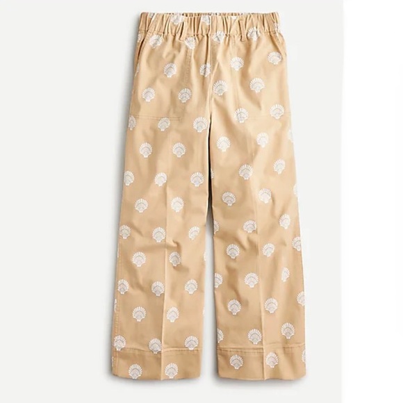 J. Crew wide leg pull on pant in seashell print - Picture 3 of 7